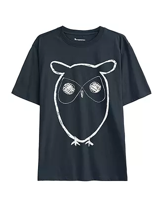 KNOWLEDGE COTTON APPAREL | T-Shirt BIG OWL | blau